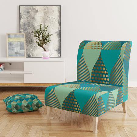 Luxury Retro Drops I - Upholstered Mid-Century Accent Chair