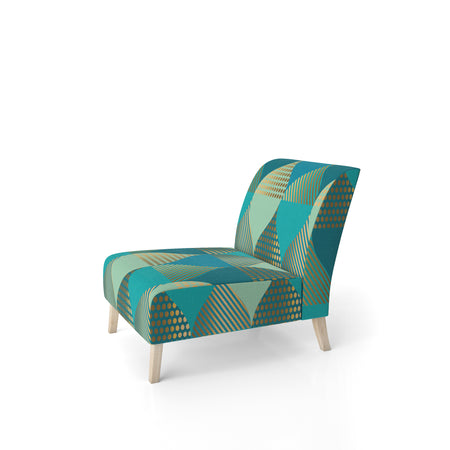 Luxury Retro Drops I - Upholstered Mid-Century Accent Chair