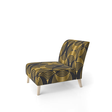 Deco Style Modern Pattern - Upholstered Mid-Century Accent Chair