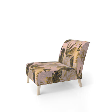 Golden Foliage III - Upholstered Mid-Century Accent Chair