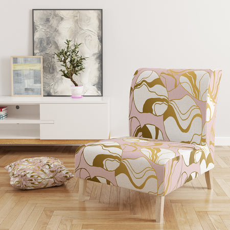 Golden Marble II - Upholstered Mid-Century Accent Chair