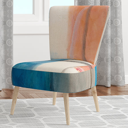 Modern Simply Blue - Upholstered Mid-Century Accent Chair