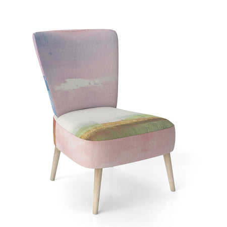 Influence Of Line And Color Gold Bright - Upholstered Shabby Chic Accent Chair