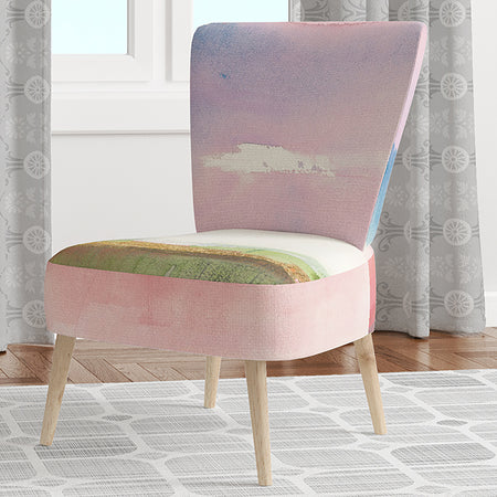 Influence Of Line And Color Gold Bright - Upholstered Shabby Chic Accent Chair