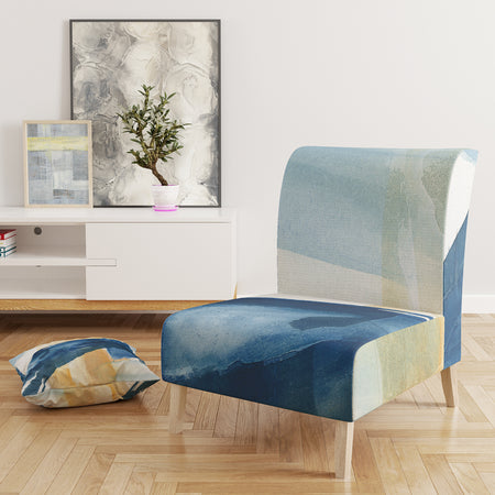 Indigo Panel III - Upholstered Glam Modern Accent Chair