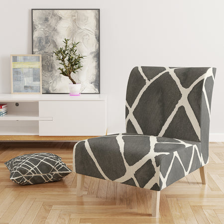 Minimalist Graphics V - Upholstered Transitional Accent Chair