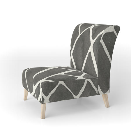 Minimalist Graphics V - Upholstered Transitional Accent Chair