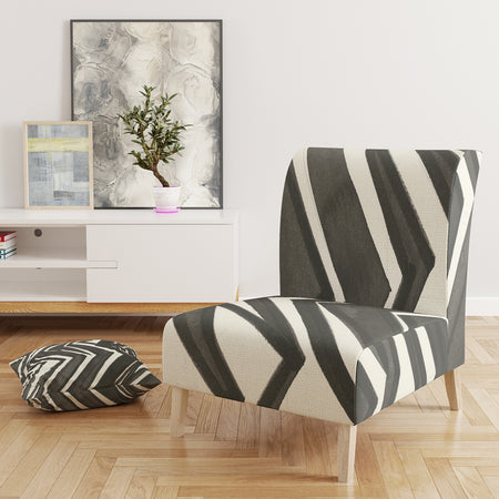 Minimalist Graphics VI - Upholstered Transitional Accent Chair