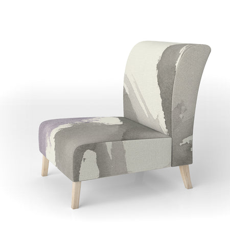 Minimal Geometric Gesture IV - Upholstered Transitional Accent Chair