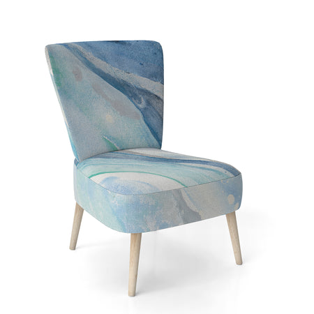 Blue Silver Spring II - Upholstered Modern Lake House Accent Chair
