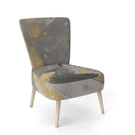 Marble Gold And Black II - Upholstered Modern Accent Chair