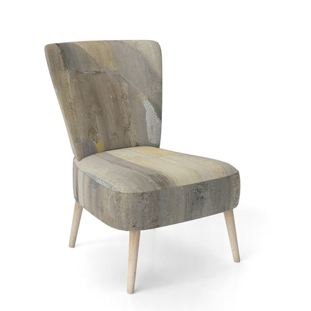 Gold Square Watercolor - Upholstered Glam Accent Chair