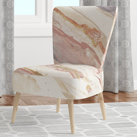 Copper Dreams Watercolor - Upholstered Sleek & Chic Modern Accent Chair