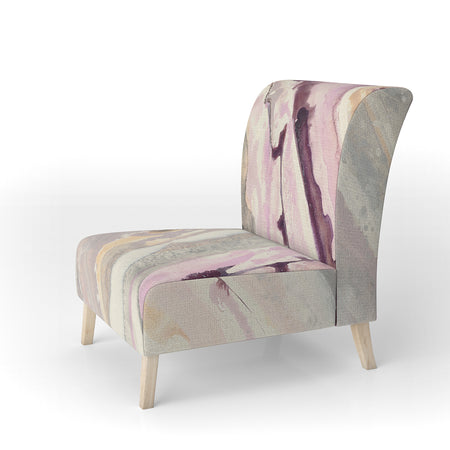 Shaby Pink Marble - Upholstered Sleek & Chic Modern Accent Chair