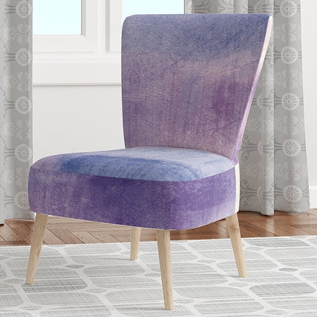 Watercolor Purple Haze I - Upholstered Modern Accent Chair