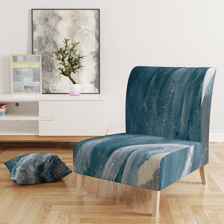 Splash Blue Indigo - Upholstered Modern Accent Chair