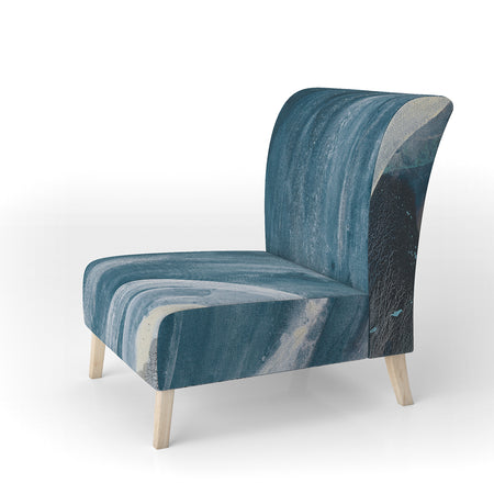 Splash Blue Indigo - Upholstered Modern Accent Chair