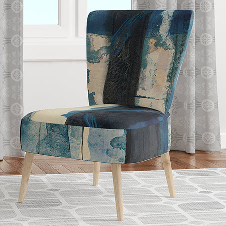 Deep Woods II Indigo - Upholstered Country Charm Accent Chair