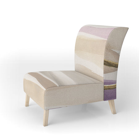 Shape Of Glam Purple I - Upholstered Shabby Chic Accent Chair