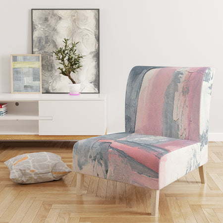 Durty Shabby Pink Blush I - Upholstered Shabby Chic Accent Chair