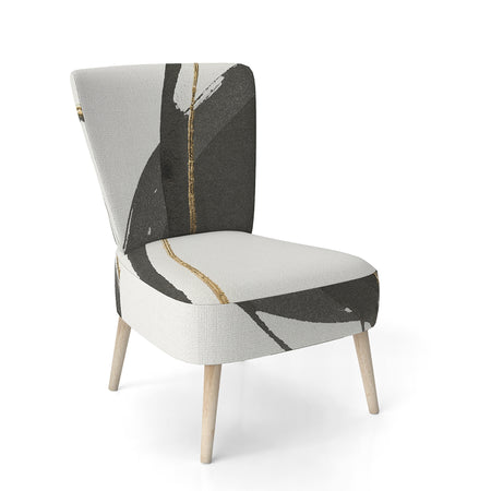 Gold Glamour Circle IV - Upholstered Glam Accent Chair