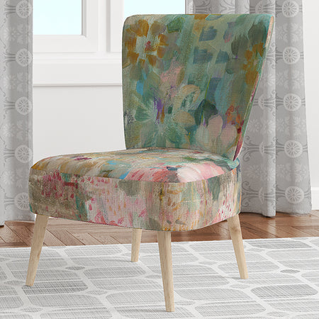 Flower Shower III - Upholstered Farmhouse Accent Chair
