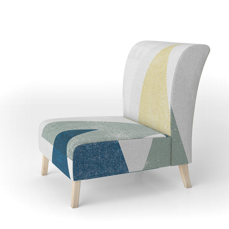 Geometrical Composition Triangles II - Upholstered Modern Accent Chair