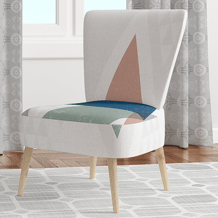 Geometrical Composition Triangles III - Upholstered Modern Accent Chair