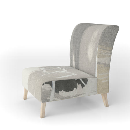 Glam Dancing Shape I - Upholstered Modern Accent Chair