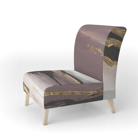 Purple Glam Storm I - Upholstered Glam & Shabby Chic Accent Chair