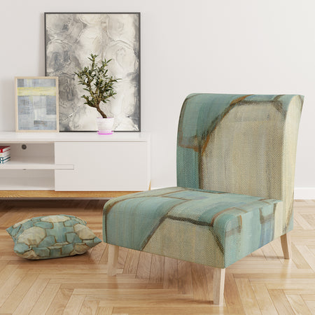 Geometric Title Element - Upholstered Modern Accent Chair