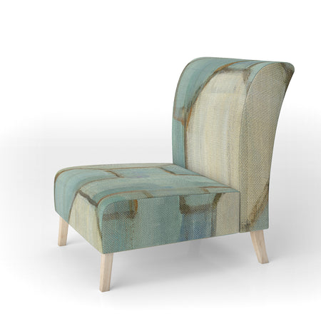 Geometric Title Element - Upholstered Modern Accent Chair
