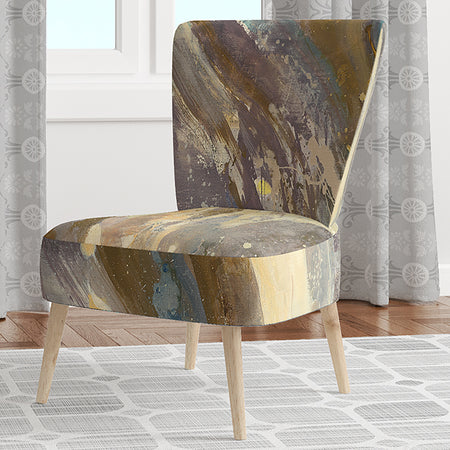 Fire And Ice Minerals IV - Upholstered Farmhouse Accent Chair