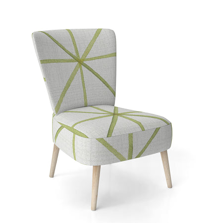 Geometric Green Triangle II - Upholstered Mid-Century Accent Chair