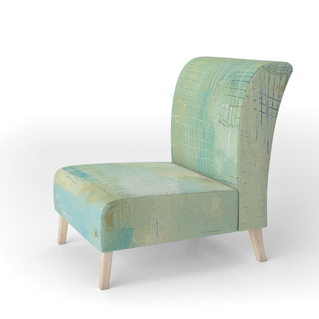 Dreaming Of The Shore II - Upholstered Nautical & Coastal Accent Chair