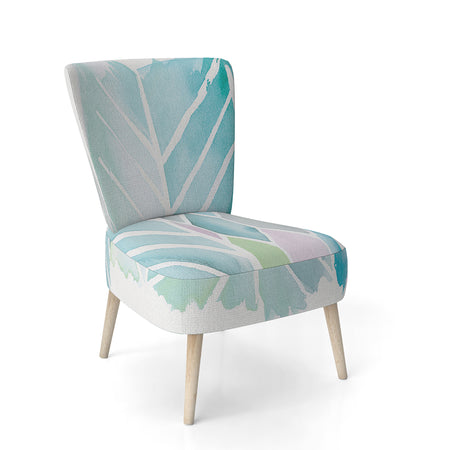 Watercolor Geometric Swatch Element IV - Upholstered Mid-Century Accent Chair