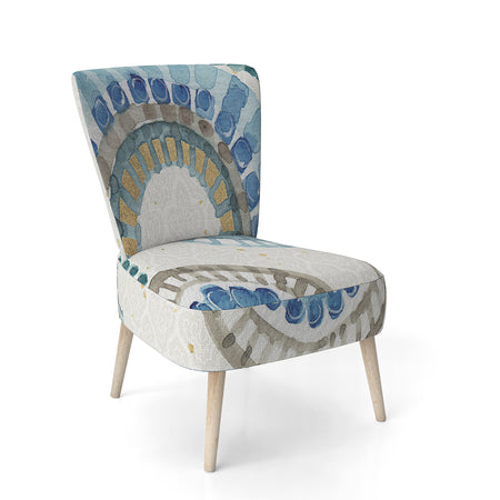 Modern Gold Timetable II - Upholstered Mid-Century Accent Chair