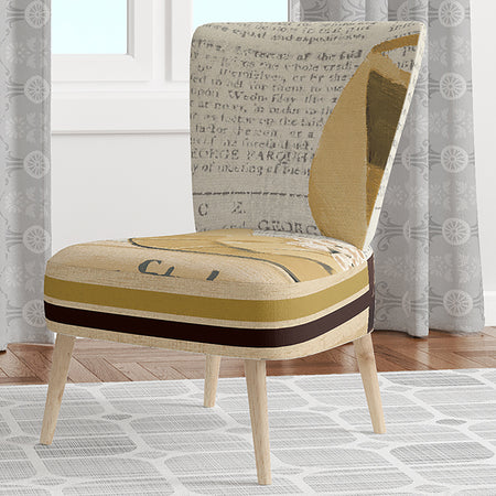 Gold Fashion High Hells III - Upholstered Glam Accent Chair