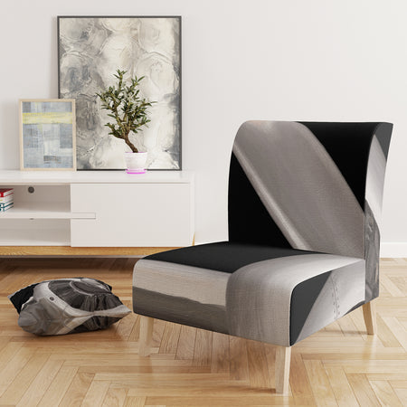 Travel By Air Grey Plane - Upholstered Vintage Accent Chair