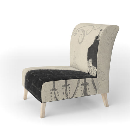 French Chandeliers Couture IV - Upholstered Fashion Accent Chair