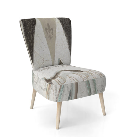 French Bicycle Flea Market II - Upholstered Vintage Accent Chair