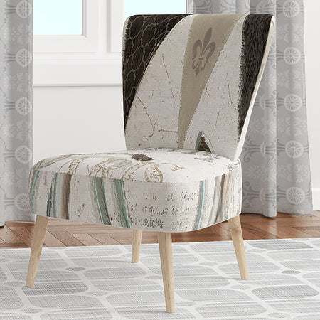 French Bicycle Flea Market II - Upholstered Vintage Accent Chair