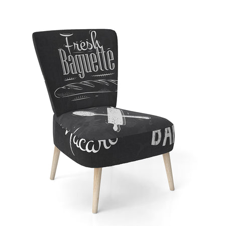 Bakery Characters - Upholstered Mid-Century Accent Chair
