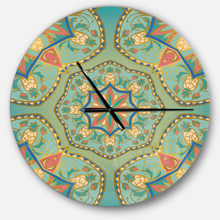 Mandala Pinapple Ornament - Oversized Vintage Wall Clock