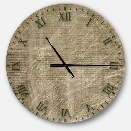 Antique Old Paper Style - Oversized Farmhouse Wall CLock