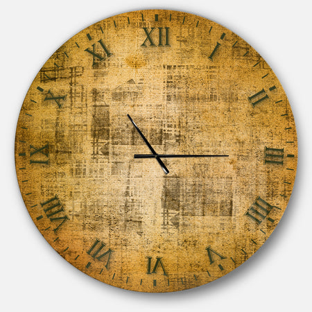 Antique face on Parchment - Oversized Rustic Wall CLock