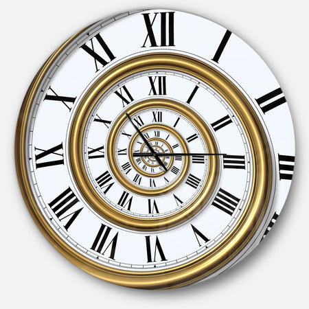 Time Spiral in Antique Style - Oversized Contemporary Wall CLock