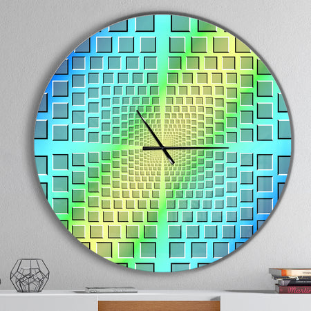 Purple Optical Illusion - Oversized Contemporary Wall CLock