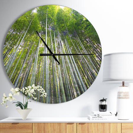 Bamboo forest of Kyoto Japan. - Oversized Forest Wall CLock