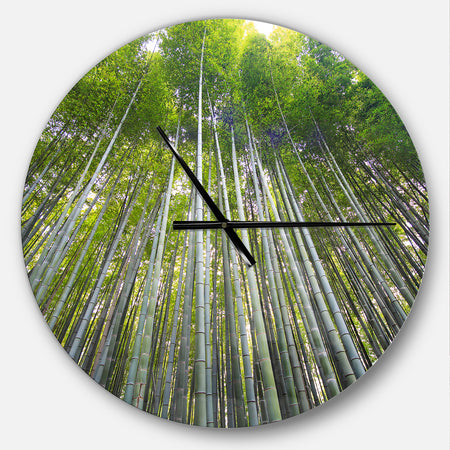 Bamboo forest of Kyoto Japan. - Oversized Forest Wall CLock